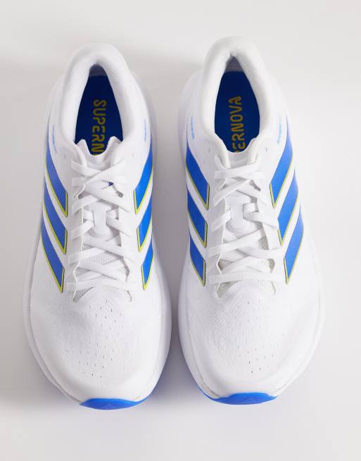 adidas - Hardlopen - Supernova Rise 3 - Sneakers in wit, blauw en geel, 3 van 5