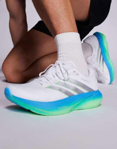 adidas - Hardlopen - Supernova Rise 3 - Sneakers in wit, blauw en groen - view 1