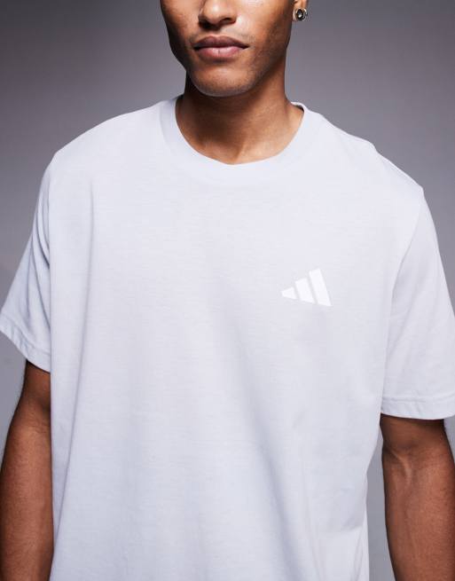adidas - Hardlopen - T-shirt met zonprint op de achterkant gebroken grijs, 4 van 4