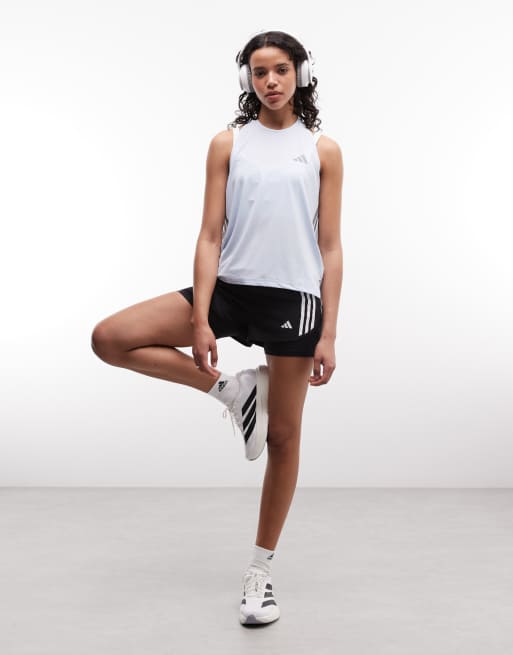 adidas - Hardlopen - Vet - Top met 3-Stripes in ijsblauw, 3 van 4