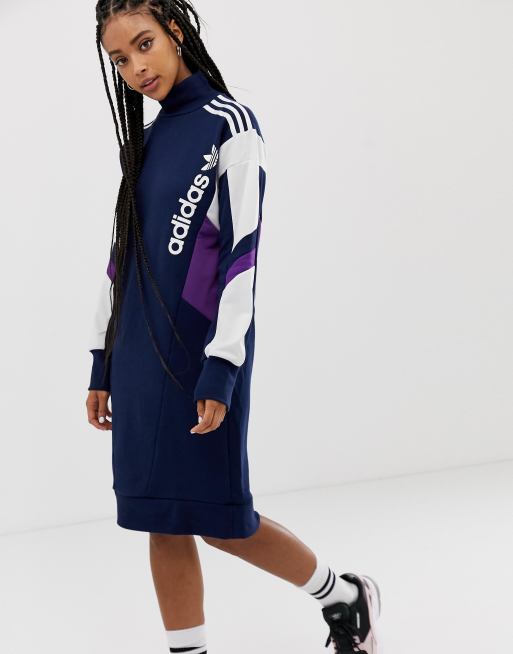 Adidas high on sale neck trefoil dress