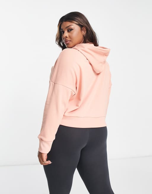 Pink cropped adidas store hoodie