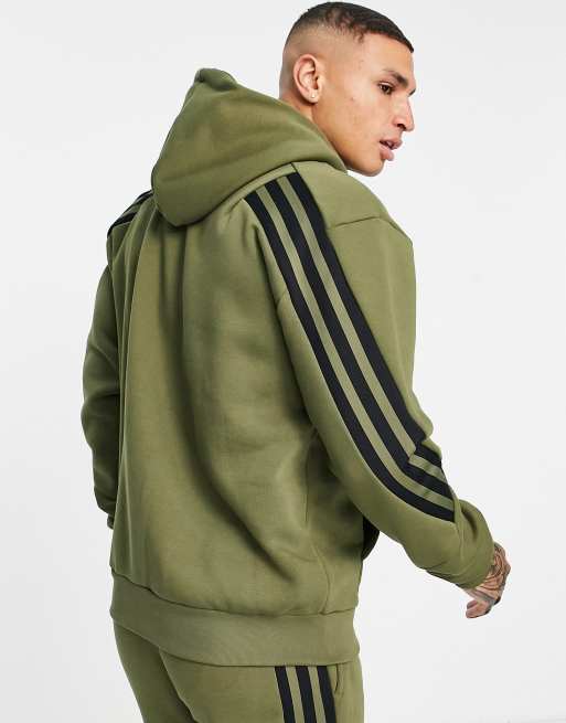 Mens adidas khaki hoodie hot sale