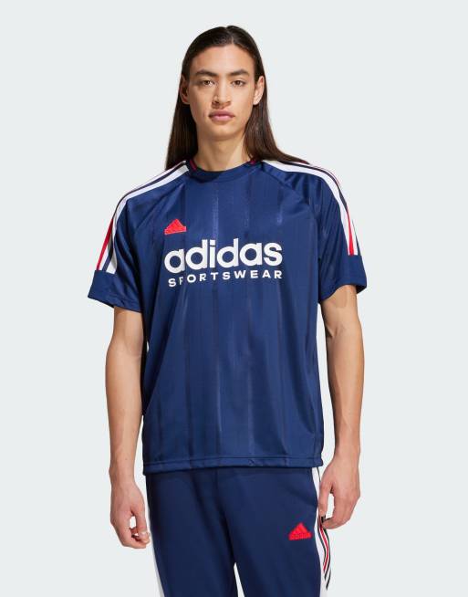 adidas – House of Tiro – Nations Pack – Granatowy T-shirt z białymi detalami