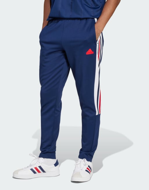 adidas - House of Tiro Nations - Trainingsbroek in marineblauw, wit en scharlakenrood
