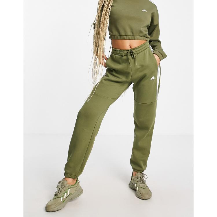 Olive green store adidas joggers womens