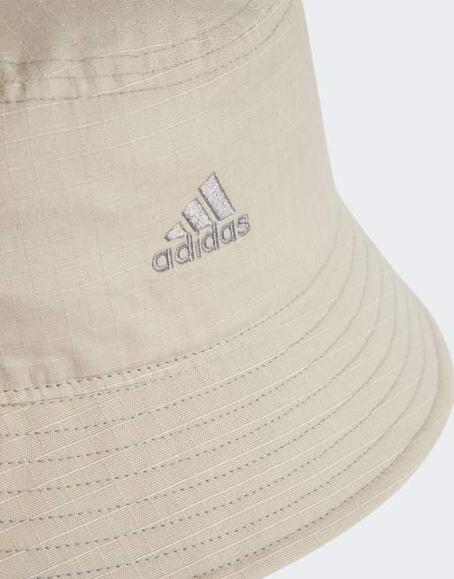 adidas - Klassieke katoenen bucket hat in beige, 2 van 3