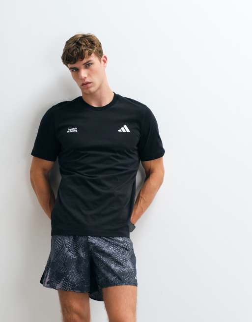 adidas Lauf-T-Shirt mit Rückenprint in Schwarz, 2 von 5