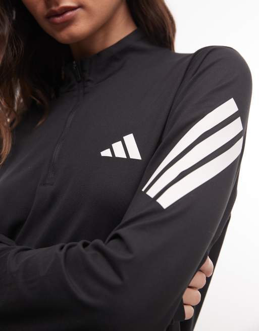 adidas Lauf-Ziptop in Schwarz, 4 von 5