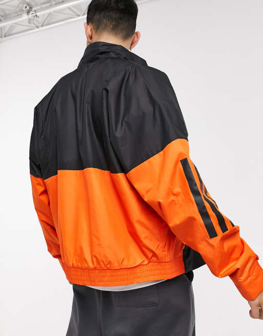 adidas Leichte Jacke in Schwarz und Orange