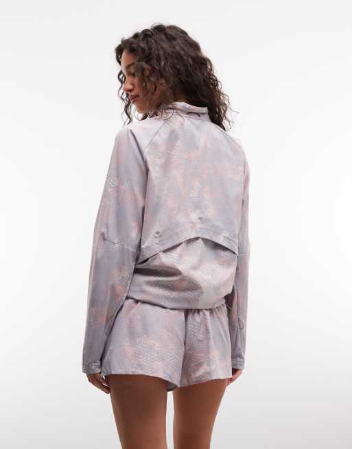 adidas leichte Laufjacke mit grauem Schlangenprint, 4 von 4