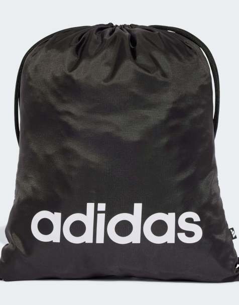 adidas Linear gym sack in black / white - view 1