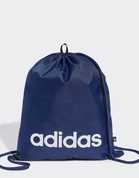 adidas Linear gym sack in dark blue / white - view 1