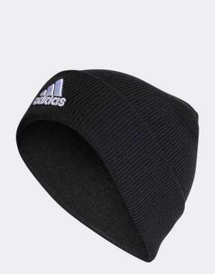 adidas logo beanie in black