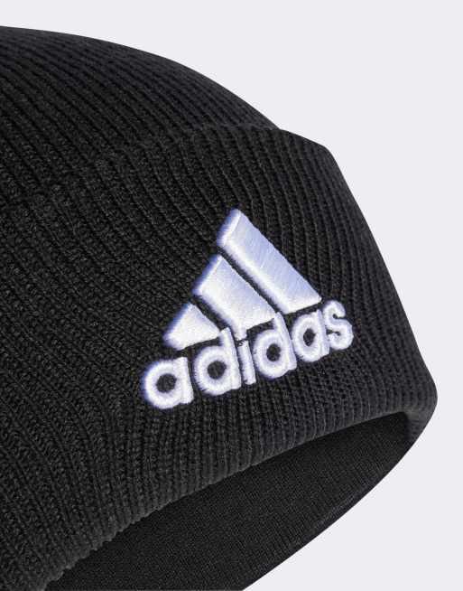 adidas logo beanie in black, 2 of 3