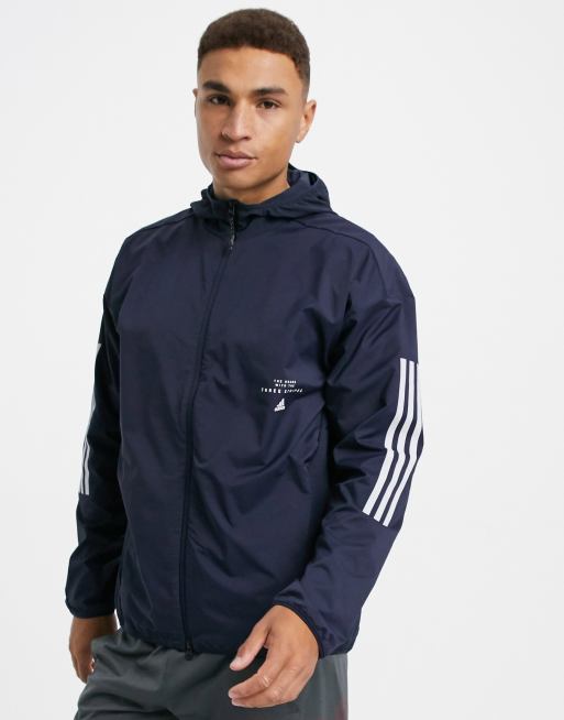 adidas logo jacket in legend ink