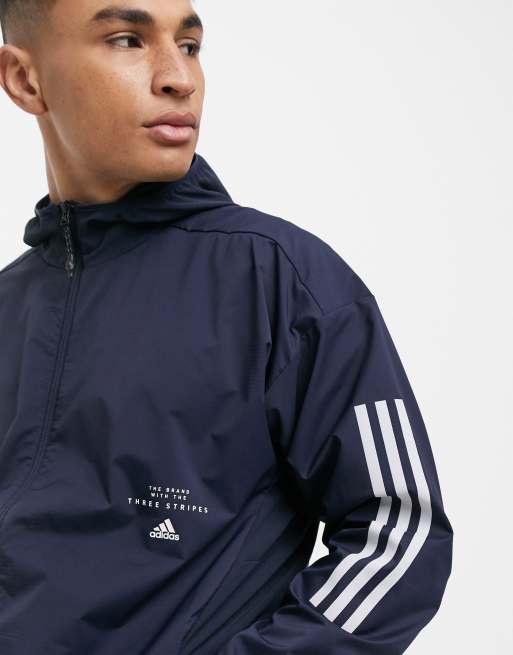 adidas logo jacket in legend ink