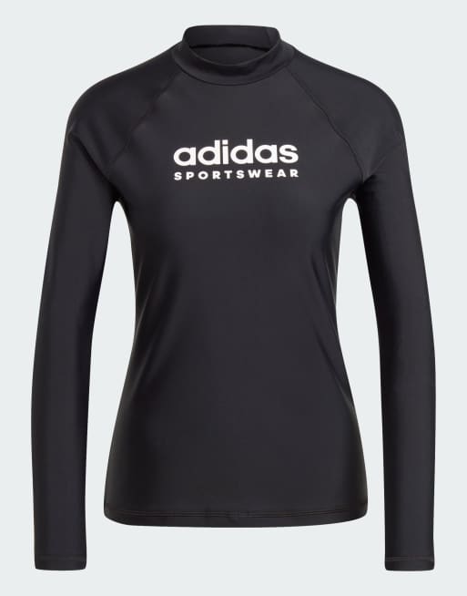 大人気♪【Adidas】Long Sleeve Rash Guard 関税/送料込み adidas long sleeve rash guard in black | ASOS