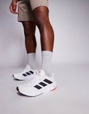 adidas – Löpning – Adistar 4 – Vita, svarta och röda löparskor - view 1