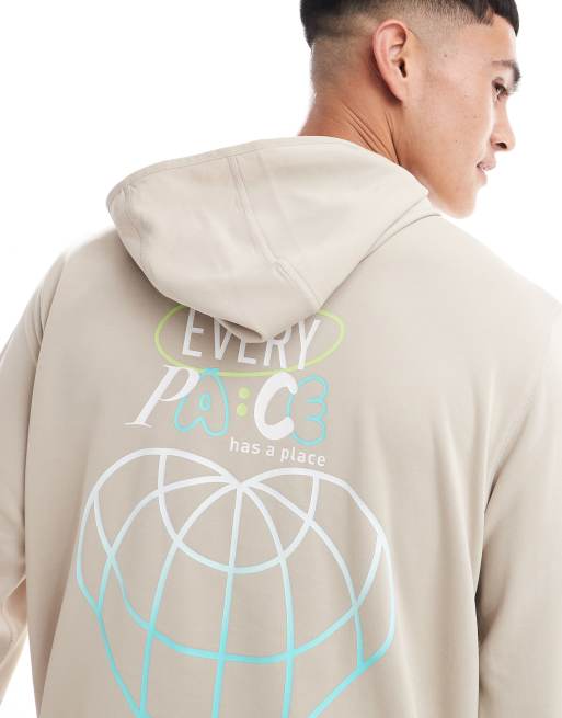 adidas – Löpning – Own The Run – Beige hoodie, 4 av 4