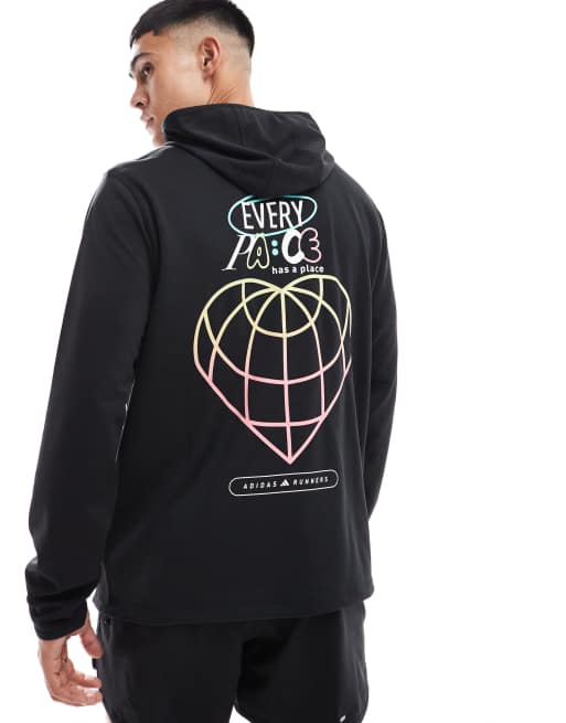 adidas – Löpning – Own The Run – Svart hoodie