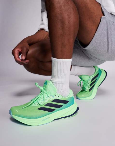 adidas – Löpning – Supernova Rise 2 – Gröna och blå löparskor - view 1