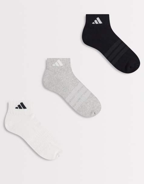 adidas - Lot de 3 paires de socquettes de sport - Noir, blanc et gris - view 1