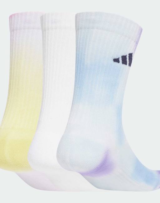 adidas - Lot de 3 paires de chaussettes effet tie-dye - Multicolore/lilas bliss, 3 de 3