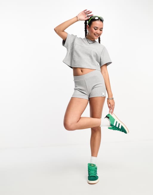 adidas Lounge Rib Booty Shorts - Black