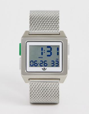 Adidas Originals - Adidas - m1 process - mesh horloge in zilver