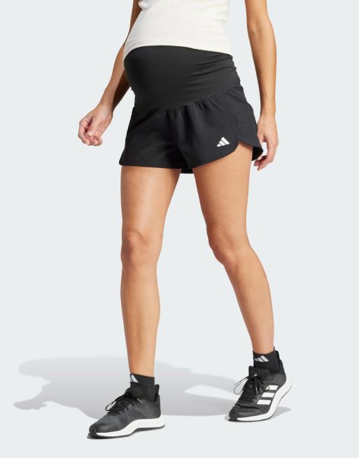 adidas Maternity - Pacer - Pantaloncini sportivi premaman neri elasticizzati