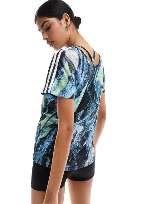 adidas – Move for the Planet AirChill – Niebieski T-shirt, 4 z 4