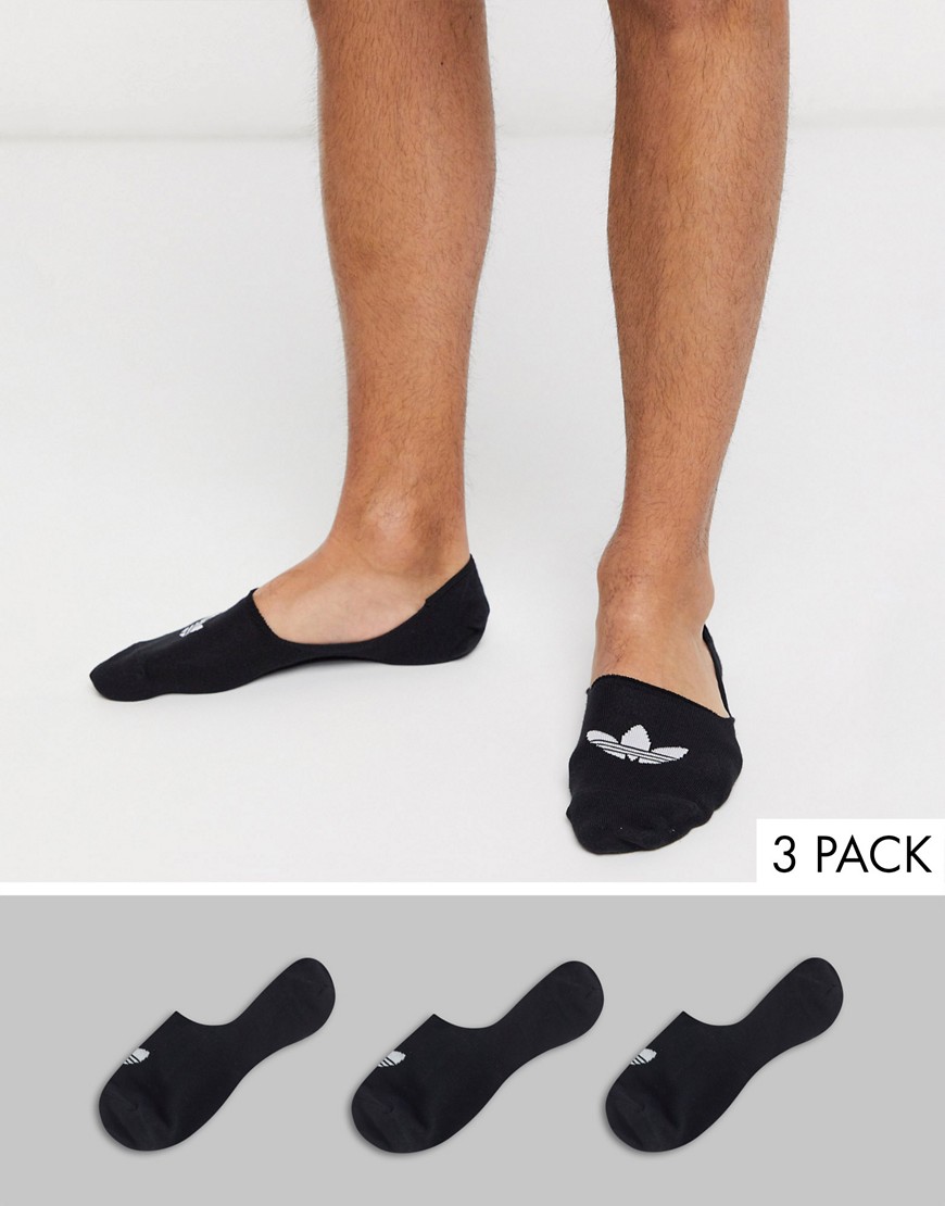 Adidas no show socks 3 pack in black