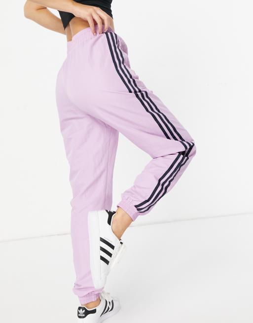 | pants purple nylon ASOS in adidas