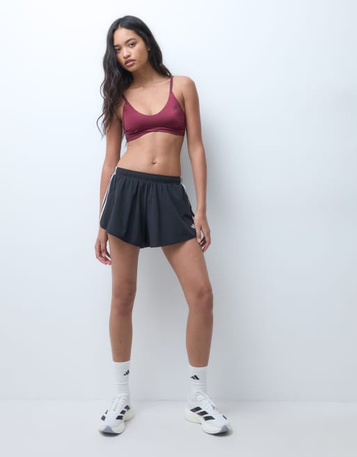 adidas Optime Essentials soutien-gorge de sport à maintien léger torsadé bordeaux, 2 de 5
