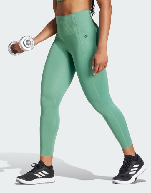 ADIDAS OPTIME BOA 7/8, Dark green Women's Leggings