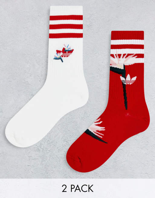 adidas Original 2 pack crew sock in multi