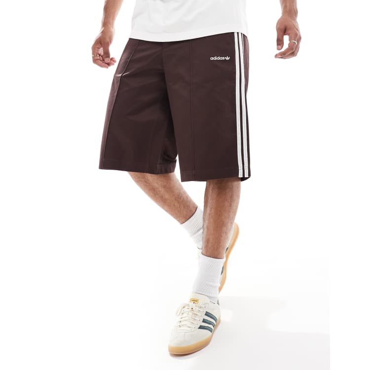 adidas Original 80s 11 inch bermuda shorts in shadow brown