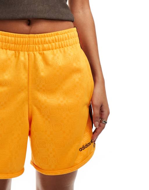 adidas Original 80s knit sprint shorts in orange