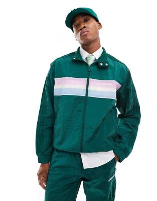 adidas Originals adidas Original 80s woven track top in collegiate green