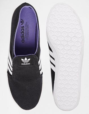 adidas Original Adria Black Slip On Sneakers | ASOS