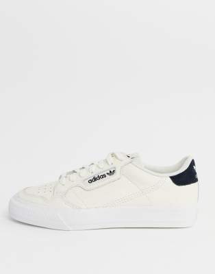 adidas original continental 80 vulc sneakers in leather with green tab