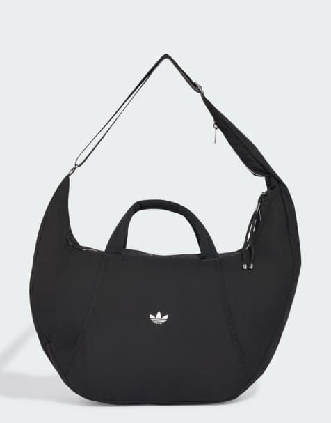 adidas Original große Croissant-Tasche in Schwarz und Weiß - view 1