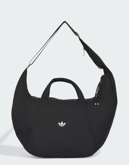 adidas Original Sport stor croissant-taske i sort og hvid