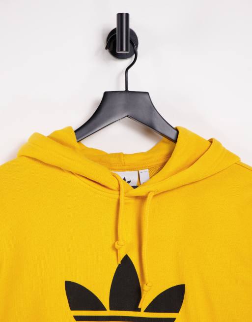 adidas Original trefoil hoodie in yellow