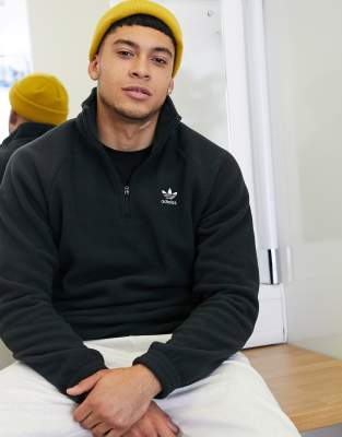 black quarter zip fleece