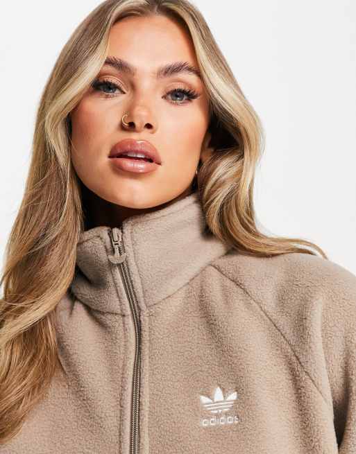 adidas fleece jacket women's