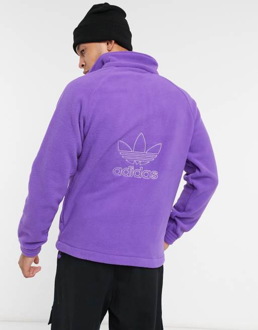 Adidas half store zip sweatshirt purple