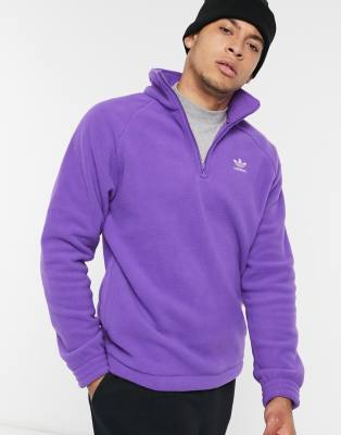 adidas half zip sweatshirt purple