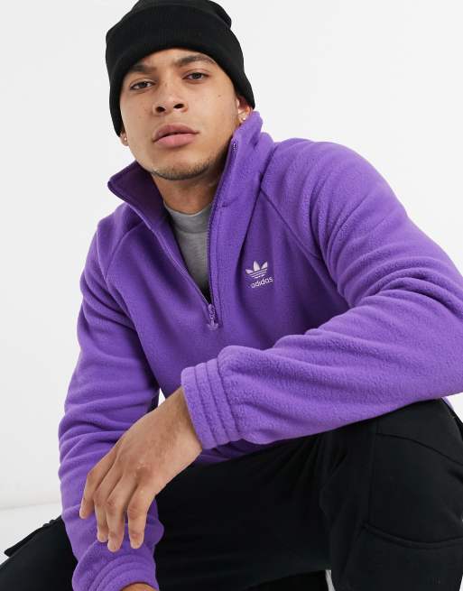 Adidas fleece best sale half zip